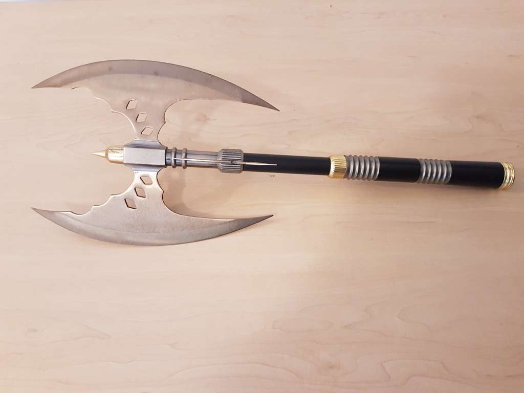 Rare Medieval Styled 4 Bladed Double Headed Steel Battle Axe (Good Quality)