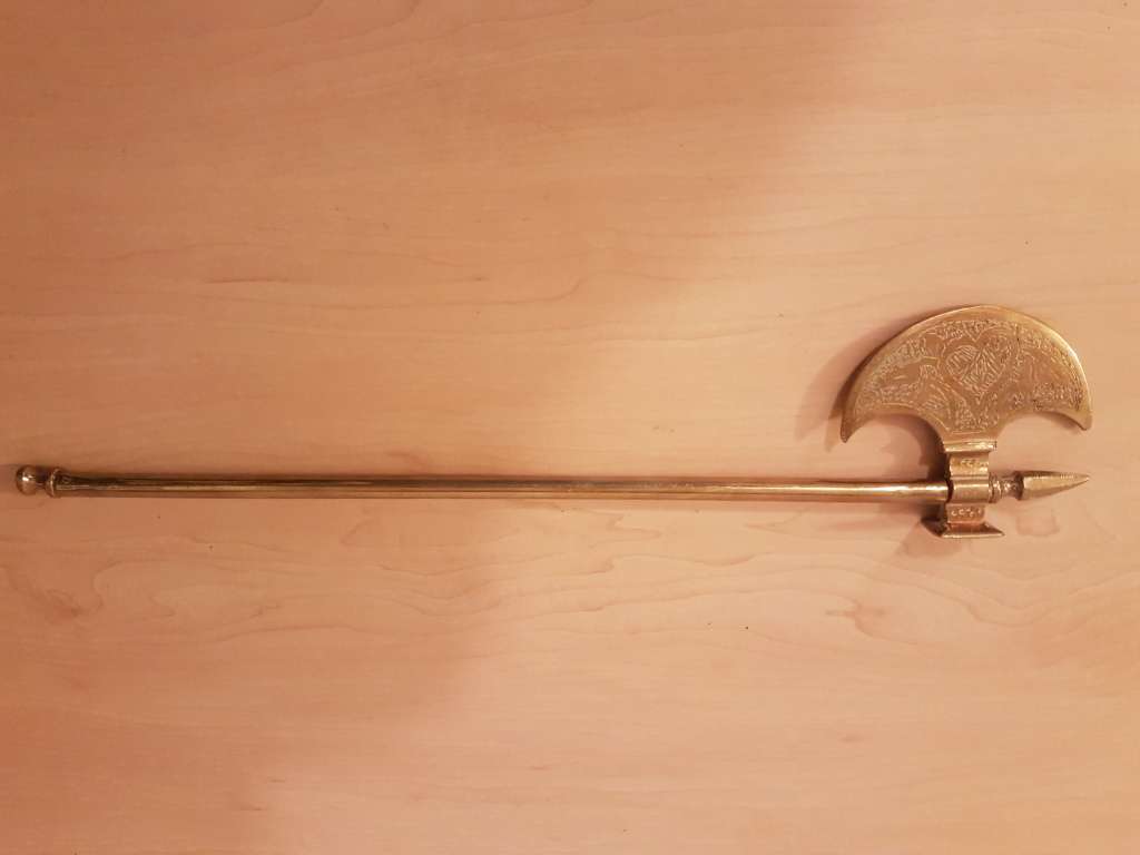 Display Brass Ceremonial Tabar Hammerhead Axe