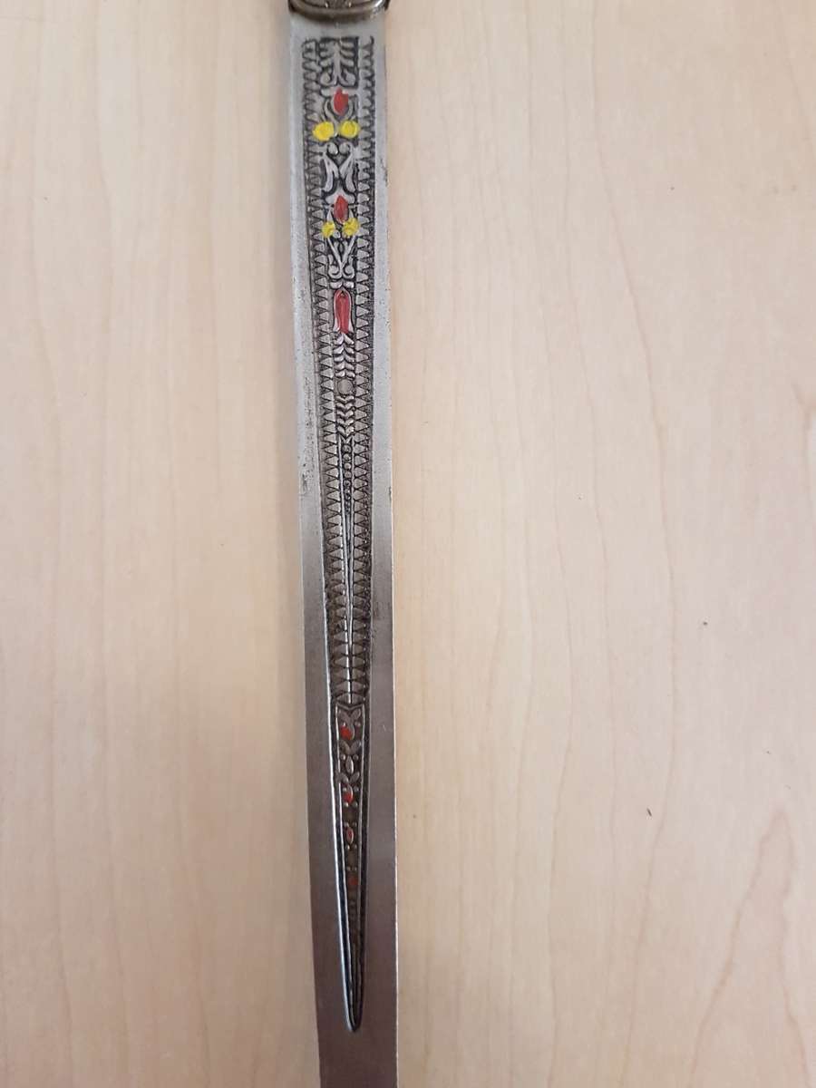 Pair of Patentado Ryc Spanish Decorative Display Swords with Scabbards (Length 50cm)