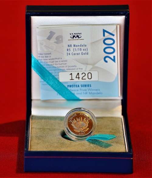 Gold Coin: Nelson Mandela Nobel Peace Prize