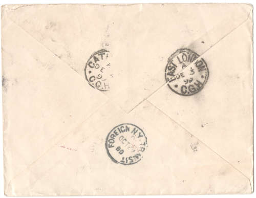 Very scarce Boer-War era incoming origion - Haiti to East London, redirected Cathcart via New York