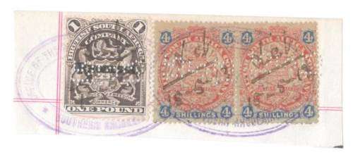 British South Africa Company perfinned revenues including 1 pound