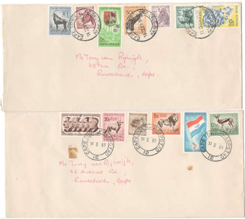 Republic of South Africa 1961 - 4 covers new issues 14 February and 31st May