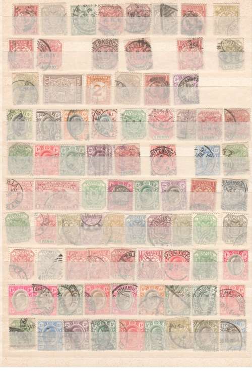 4 pages of pre-union stamps and cancels - great finds assured!