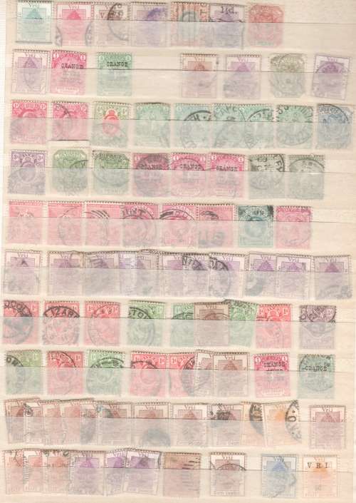 4 pages of pre-union stamps and cancels - great finds assured!