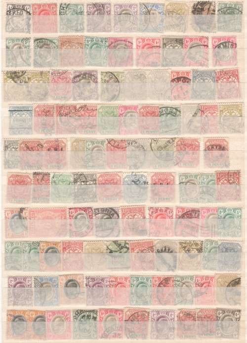 4 pages of pre-union stamps and cancels - great finds assured!