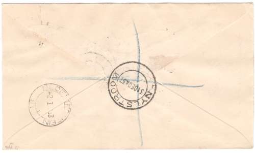 1937 Spectacular Sunset cover in Tamsen`s hand from Nylstroom to Bloemfontein - CGH definitives