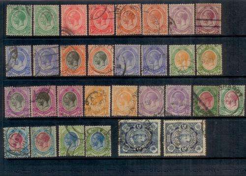 George V 1910 Union Parliament & 1913 Definitives 2 sets - with great colour variations!