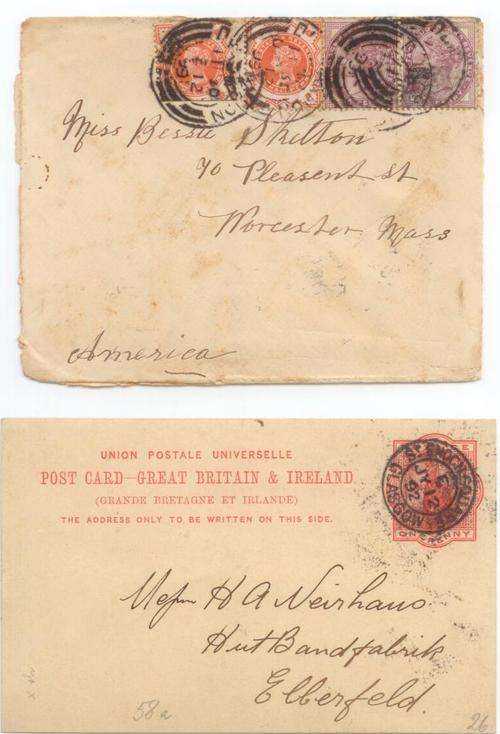 Postal history - 19th C Victorian Covers & Cards - see scans!