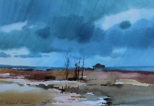 Magnificent Richard Rennie original watercolour (41x29cm) @ a CRAZY R1 opening!