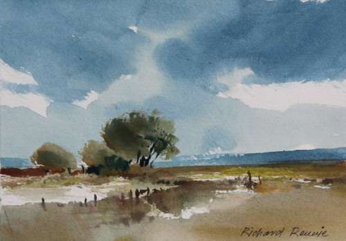 Magnificent Richard Rennie original watercolour (23x16cm) @ a CRAZY R1 opening!