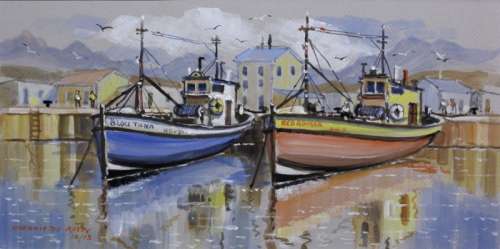 Charming Johnnie de Kock Original (40x20cm).  Wonderful investment!  CRAZY R1 OPENING!!