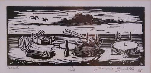 David Botha linocut (22x10.5cm) @ a CRAZY R1 opening!!