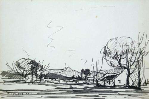 Wonderful Don Madge sketch (27x18cm) @ a LOW opening!!!