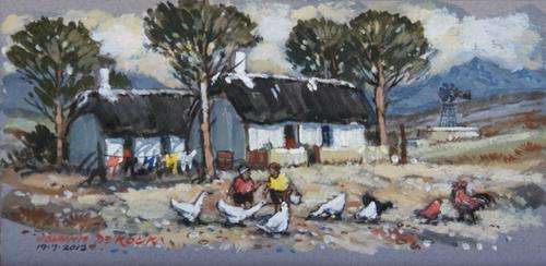 Wonderful Johnnie De Kock original (25x12cm) @ a low opening!!! Good investment!