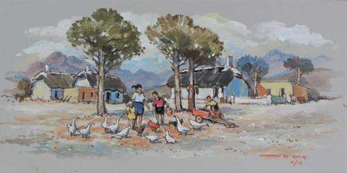 Wonderful Johnnie De Kock original (40x20cm) @ a low opening!!! Good investment!