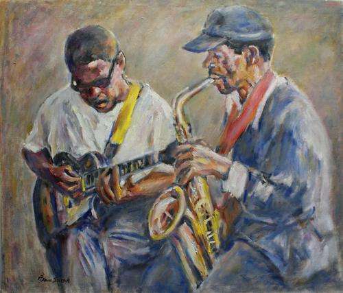 Really WONDERFUL Brian Shear original (70x60cm).  - Crazy R1 opening!