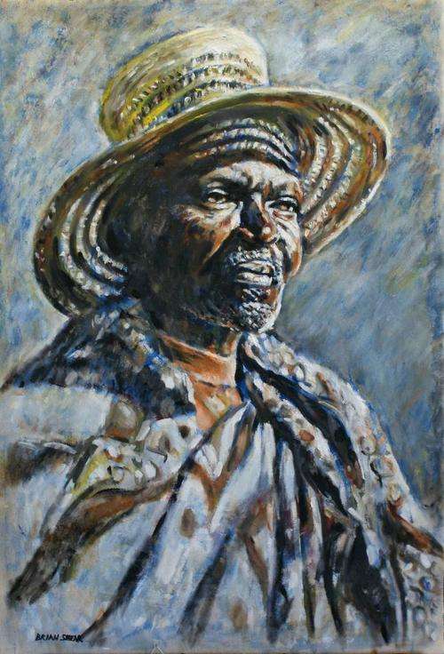 Large Brian Shear original (90x60cm). Low opening.