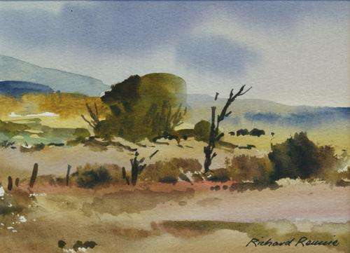 Beautiful Richard Rennie original watercolour.  Crazy Wednesday - R1 opening!