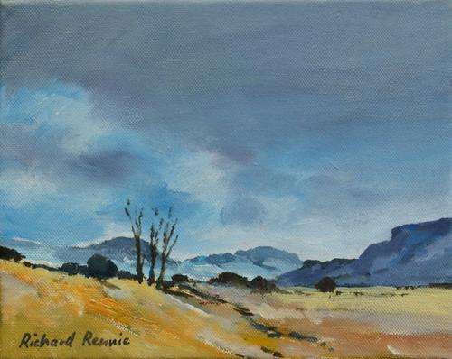 Wonderful Richard Rennie original oil painting (25x20cm).  Crazy Wednesday - R1 opening!