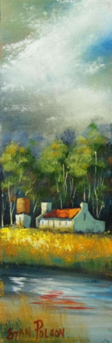 Original by Stan Polson! (45x15cm). Low opening!