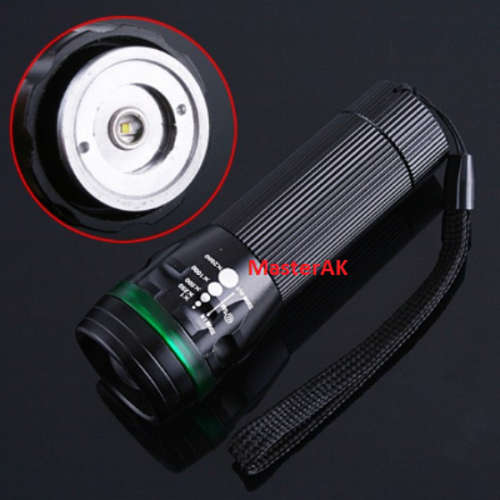 LED Zoomable 3 Mode Flashlight in a Solid Case Security and Camp Torch **Great Gift