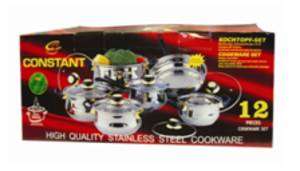 **12PC SAINLESS STEEL COOKWARE SET**GERMANY IMPORT
