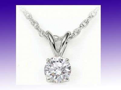 REAL DIAMOND 1.00cts 14K SOLID WHITE GOLD PENDANT.