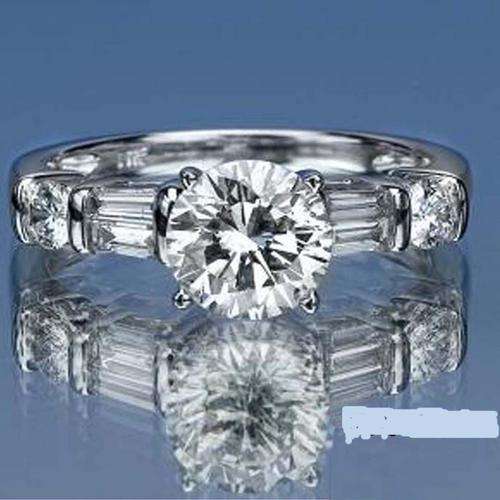 1.00Cts GORGEOUS WEDDING REAL DIAMOND RING IN 14K WHITE GOLD@WHOLE SALE PRICE