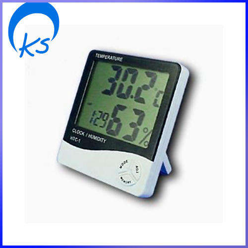 LCD Digital Temperature Humidity Meter Hygrometer Clock