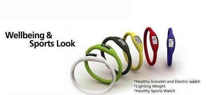 Fashion watch LCD watch Silicon digital watch ION wristband watch Sport watch