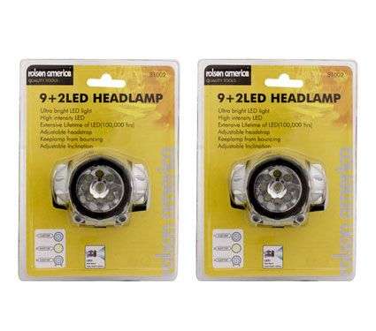 9+2 LED Headlamps Ultra-Bright
