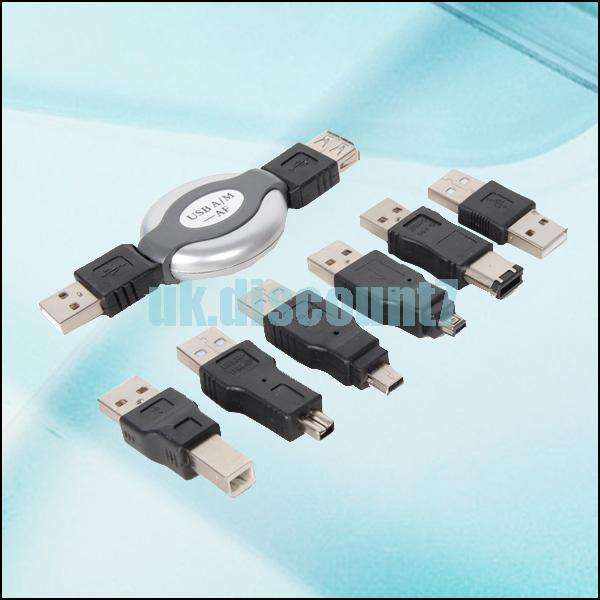 7 in 1 USB Cable Camera PDA MP3 Computer Travel Kit