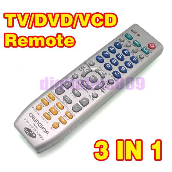 3 in1 Universal TV DVD VCD Remote Control Controller