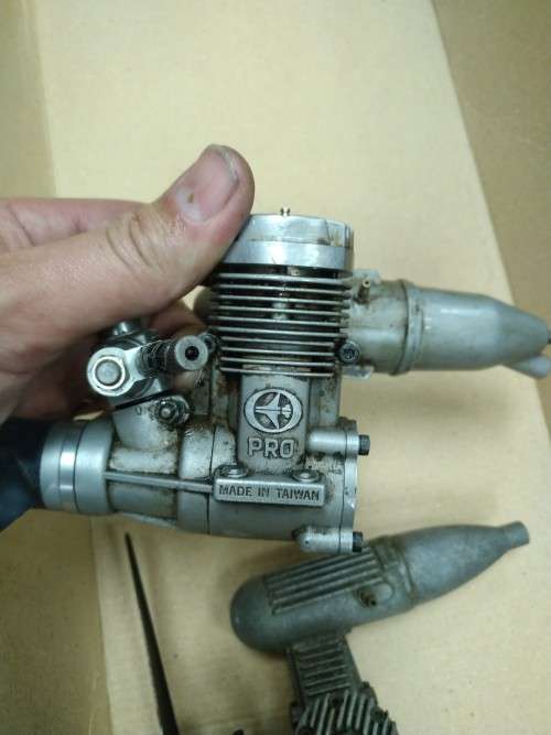 3 untested Glow / Nitro plane engines for sale including propellors