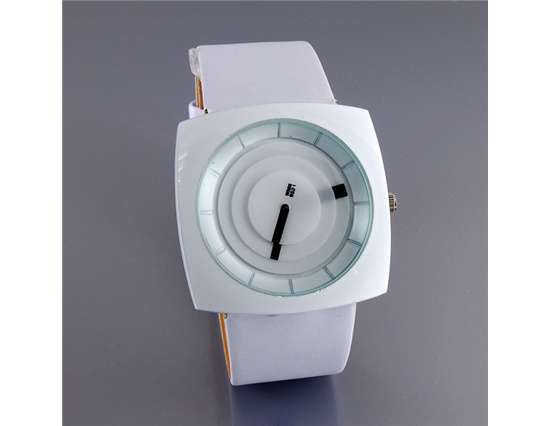 Stylish Ladies Square Case Wrist Watch - White