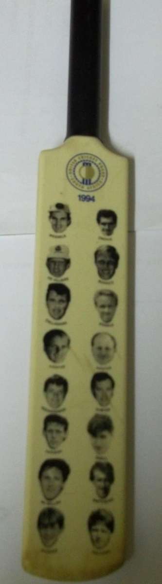 Miniture Cricket Bat 1994 line-up.