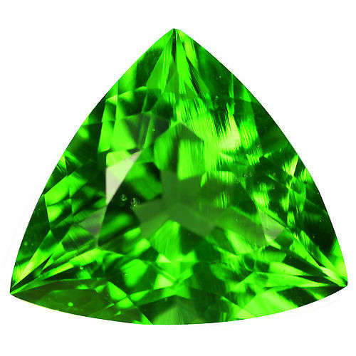 OUT OF THIS WORLD!!  GORGEOUS SHAPE!!  3.31 CT. TRILLION FACET 100% NATURAL GREEN TAKTITE MOLDAVITE