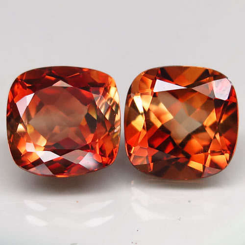 Outstanding Earring pair!!  11.17 Ct.( 2 Pieces)  Antique Facet 100% Natural Imperial Topaz