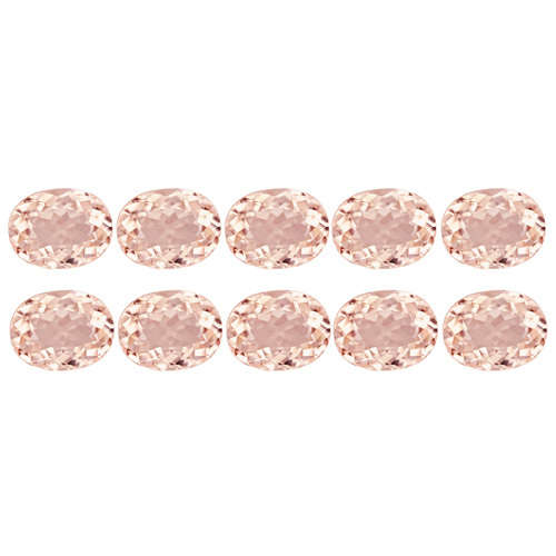 FABULOUS JEWELLERS LOT OF 2.95 Ct. (10 Pcs) Oval Facet 100% Natural Pink Morganites