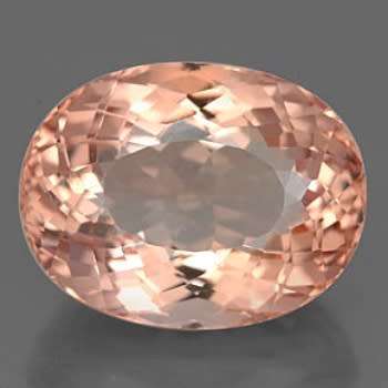 REALLY STUNNING 4.70 CT. OVAL FACET 100% NATURAL PEACH  PINK MORGANITE