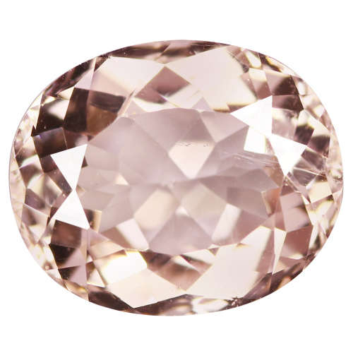 OUTSTANDING 3.67 CT. OVAL FACET 100% NATURAL PINK MORGANITE
