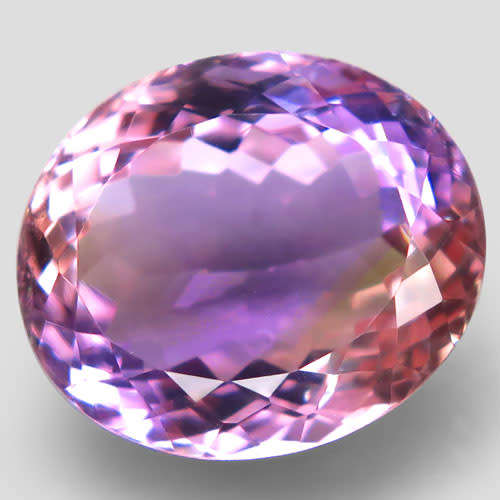 GORGEOUS 14.74 CT. OVAL FACET 100% NATURAL BI COLORED ANAHI  AMETRINE