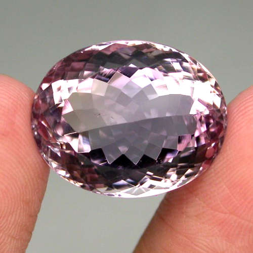 EXQUISITE HUGE 21.54 CT OVAL FACET 100% NATURAL TOP BI COLOURED PURPLE & YELLOW ANAHI AMETRINE
