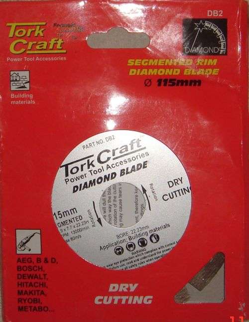 TORK CRAFT SEGMENTED RIM DIAMOND BLADE 115mm