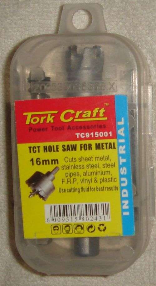 TORK CRAFT HOLE SAW 16mm INDUSTRIAL FOR METAL