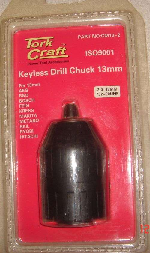 TORK CRAFT KEYLESS DRILL CHUCK 13mm