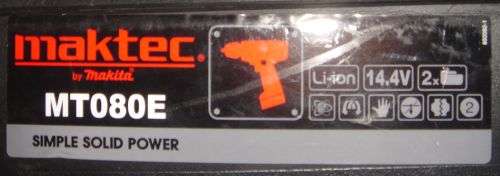 Used Maktec by Makita Rechargeable 14.4v Li-ion Drill 10mm in good working condition with 2 batterys