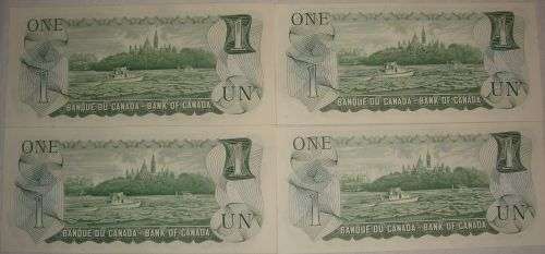 4 UNC CANADA ONE DOLLARS