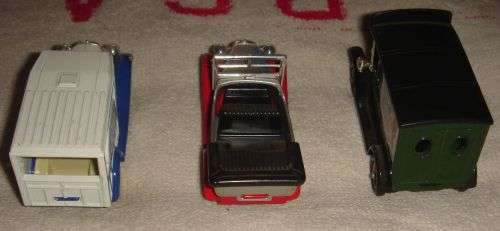 A COLLECTION OFF SMALL METAL TRUCKS FROM  DAYS GONE  MADE IN ENGLAND BY PLEDO